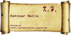Kettner Hella névjegykártya